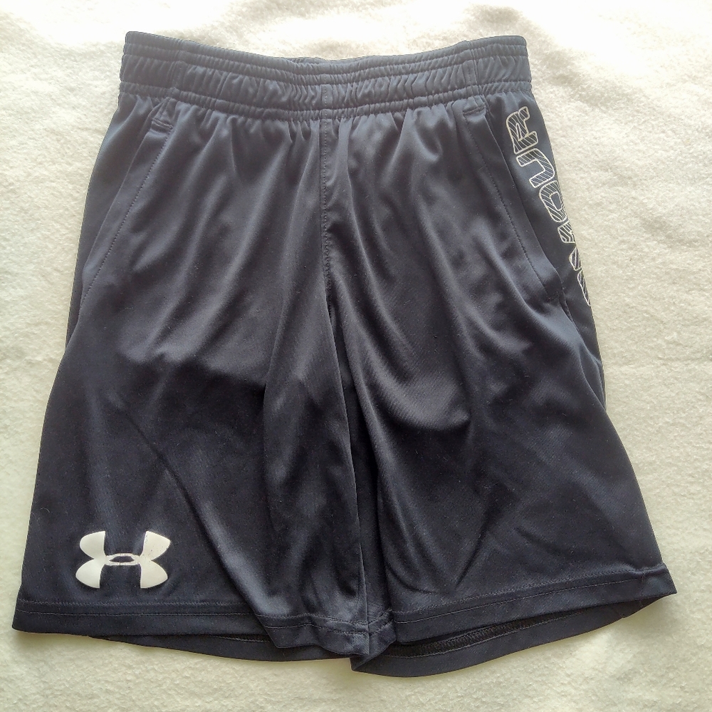 Under Armour Loose Fit Athletic Shorts Size YSM Small Black